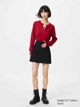 Falda pantalón con abertura para mujer