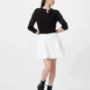 Falda voluminosa de seersucker para mujer