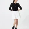 Falda voluminosa de seersucker para mujer