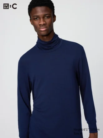 Jerséis de cuello vuelto HEATTECH Extra Warm para hombre, mezcla de cachemira