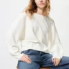 Jerséis de mujer 3D Knit de algodón con mangas voluminosas