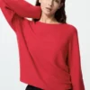 Jerséis de mujer 3D Knit de algodón con mangas voluminosas