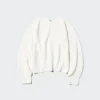 Jerséis de mujer 3D Knit de algodón con mangas voluminosas