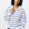 Jerséis de polos de algodón liso para mujer | A rayas