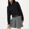 Jerséu de algodón liso para mujer