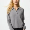 Jerséu de algodón liso para mujer