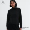 Jerséu de manga larga 3D Knit con Souffle Yarn para mujer