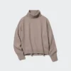 Jerséu de manga larga 3D Knit con Souffle Yarn para mujer