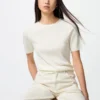 Jerséu de merino 3D Knit para mujer | Mangas cortas
