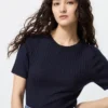 Jerséu de merino 3D Knit para mujer | Mangas cortas