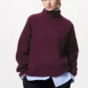 Jerséu de mujer de Souffle Yarn | Cuello alto Jerséu de mujer de Souffle Yarn | Cuello alto