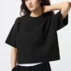 Jerséu de mujer lavable con canalé milanés | Mangas cortas