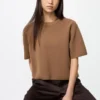 Jerséu de mujer lavable con canalé milanés | Mangas cortas