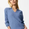 Jerséu de punto acanalado lavable para mujer