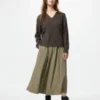 Jerséu de punto acanalado lavable para mujer Jerséu de punto acanalado lavable para mujer