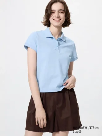 Mini polo de piqué para mujer
