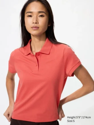 Mini polo de piqué para mujer