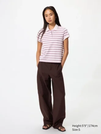 Mini polo de piqué para mujer | A rayas