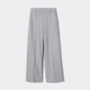 Pantalones anchos de jersey cepillado para mujer
