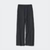 Pantalones anchos de jersey cepillado para mujer