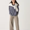 Pantalones anchos de jersey cepillado para mujer