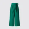 Pantalones anchos hasta el tobillo con cinturones para mujer