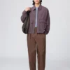 Pantalones anchos plisados para hombre