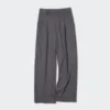 Pantalones anchos plisados para mujer