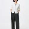 Pantalones anchos plisados para mujer