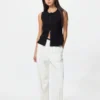 Pantalones anchos plisados para mujer