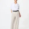 Pantalones anchos plisados para mujer