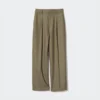 Pantalones anchos plisados para mujer