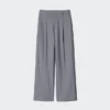 Pantalones anchos plisados para mujer
