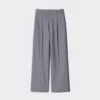 Pantalones anchos plisados para mujer