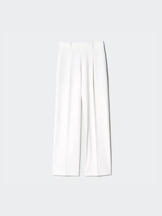 Pantalones anchos plisados para mujer | Talla alta