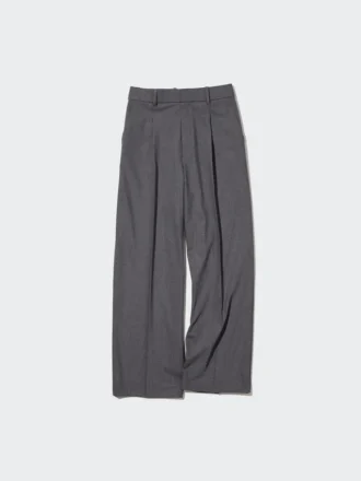 Pantalones anchos plisados para mujer | Talla alta