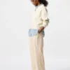 Pantalones anchos plisados para mujer | Talla alta