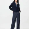 Pantalones anchos plisados para mujer | Talla alta