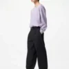 Pantalones anchos plisados para mujer | Talla alta
