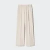 Pantalones anchos plisados para mujer | Talla alta