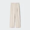 Pantalones anchos plisados para mujer | Talla alta