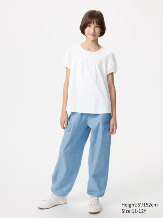 Pantalones cargo de chambray para niño
