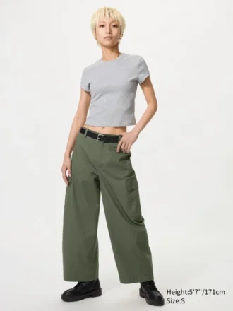Pantalones cargo de corte recto para mujer