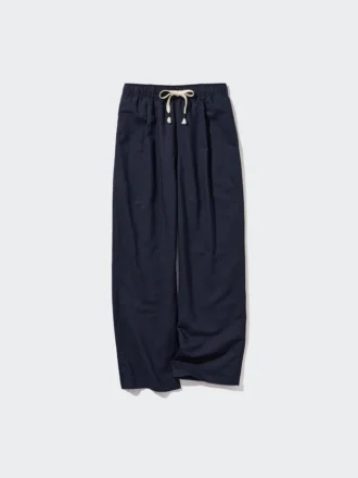 Pantalones cómodos de mezcla de lino para mujer