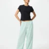 Pantalones cómodos de mezcla de lino para mujer Pantalones cómodos de mezcla de lino para mujer
