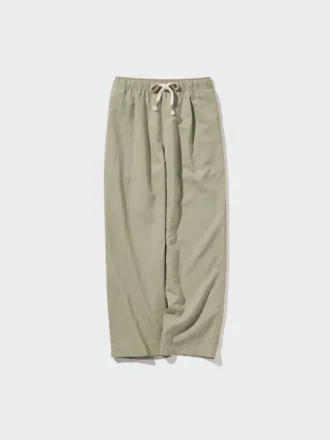 Pantalones cómodos de mezcla de lino para mujer