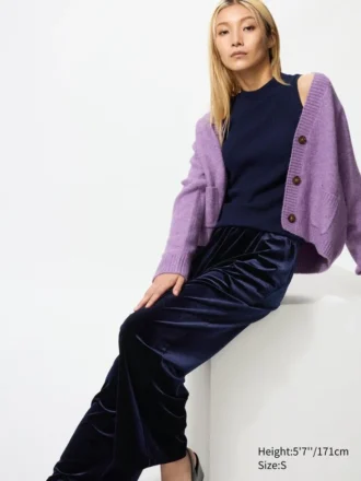 Pantalones cómodos de terciopelo suave para mujer