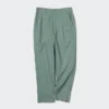 Pantalones cónicos de lino y algodón para mujer