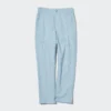 Pantalones cónicos de lino y algodón para mujer