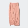 Pantalones cónicos de lino y algodón para mujer